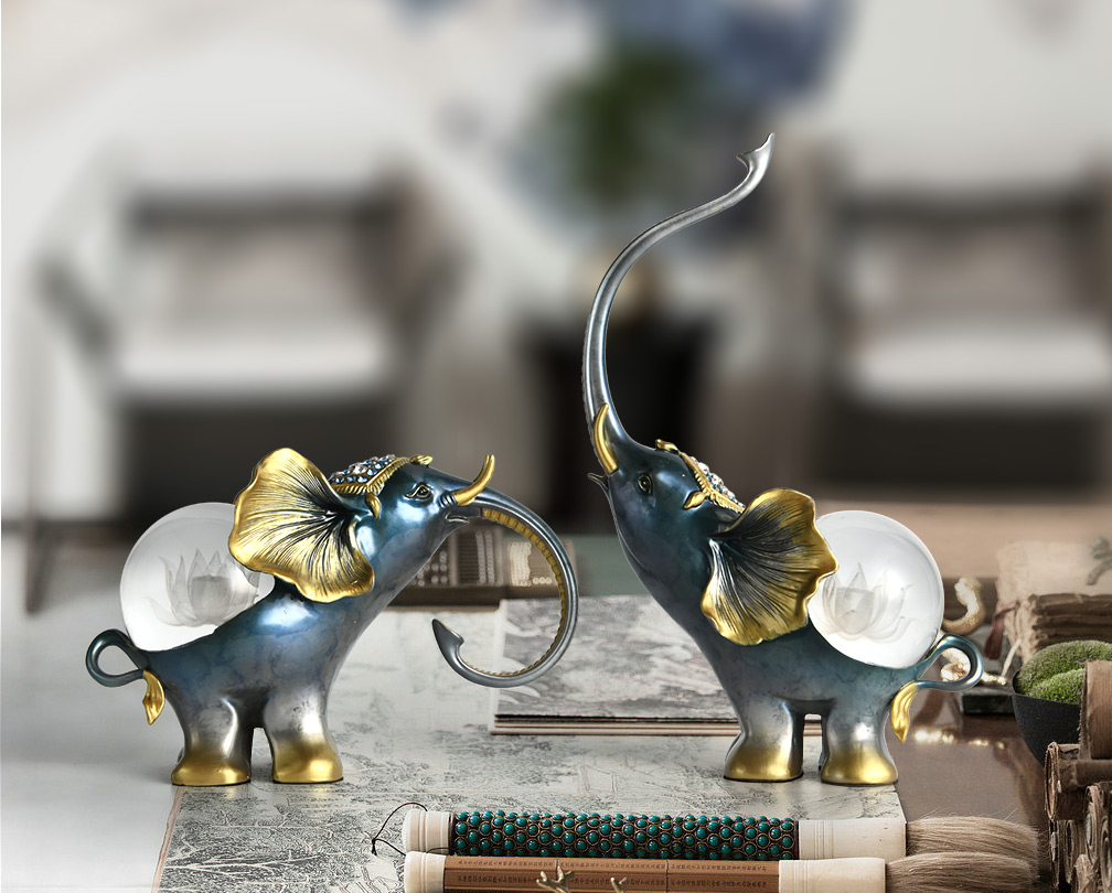 Πρωτοτυπία Metal Elephant Crystal Ornaments